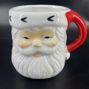 RARE Vintage Relpo Ceramic Santa Face Head Mug W105 Made In Korea